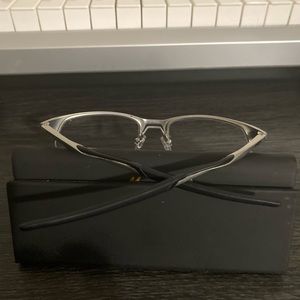 New Oakley Wire Tap 2.0 Chrome. Half Rimless Size 54-18-